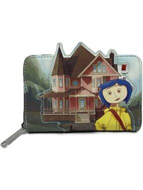 Coraline Garden Party Zip-Around Wallet - Faux Leather, Embroidered, Card Slots